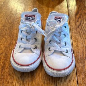 Toddler boys white converse